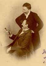 Photograph of Moriz and Heinrich Schenker.